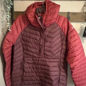 Columbia Women's Omni- Heat Puffer Pullover Jacket - Deep Red